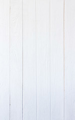 Vintage white wood background . Old wooden plank painted in white color.