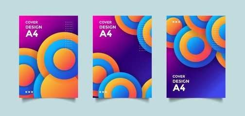 Modern cover gradient background design