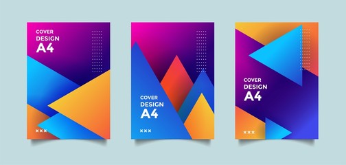 Modern cover gradient background design