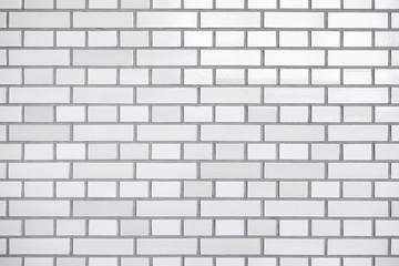 Obraz premium White tiles wall square Brick pattern floor texture Background
