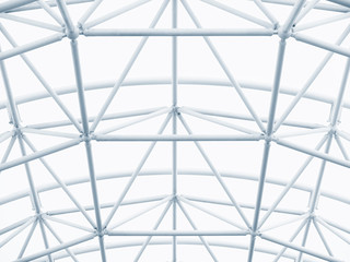 Architecture detail Modern Metal Structure Pattern Construction White background
