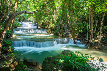 Huai Mae Kamin beautiful waterfalls