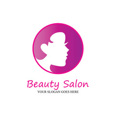 Beauty salon logo vector icon design template-vector