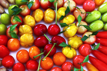 Crunched soybean plated by gelatin, LOOK CHOOB thai food