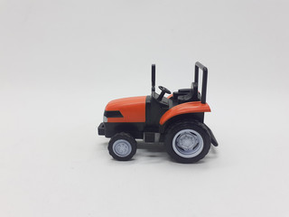 Photo Realistic Heavy Machinery Tractor Excavator Miniature Die Cast Toys Design for Souvenir Gift Collection Items in White Isolated Background 
