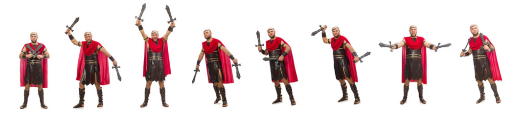 Gladiator isolated on white background