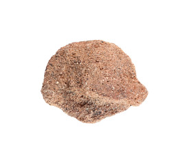 Stone isolated meteorites from outer spaceon white background.