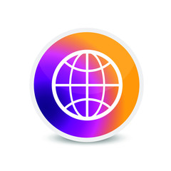 globe icon vector logo art