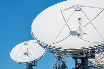 Satellite Communication Dish on top of TV Station