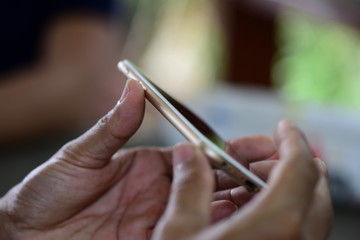 Close-up photos showing process of mobile phone repair 