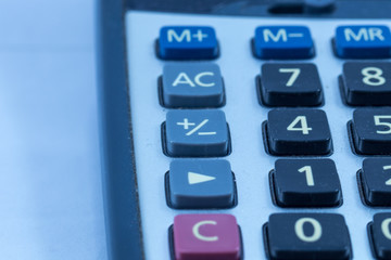 Fototapeta premium Calculator Numpad for cashier.calculating concept. marketing, financial and trading concept.