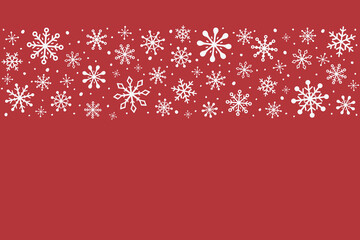 Snowflakes on background with copyspace. Christmas decoration. Vector