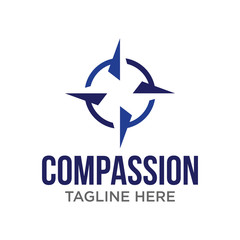 Obraz premium Compass Logo Icon Vector Template