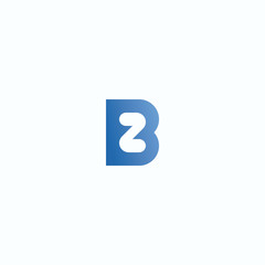 Logo Letter B and Z, Monogram Icon Simple With Initial B + Z.