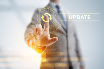Update software application and hardware upgrade technology concept.