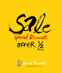 손으로 그린 세일 일러스트