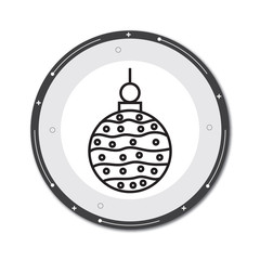 Christmas ball line icon
