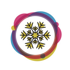 Obraz premium Snowflake icon isolated on a white background