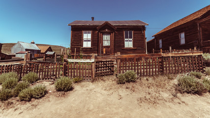 The ghost town of Bodie California, famous place of the gold rush