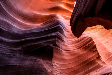 Amazing View to the Antelope Canyon Curves, Arizona, USA