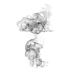Smoke black on a white background.