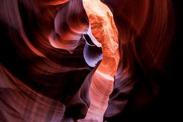 Amazing View to the Antelope Canyon Curves, Arizona, USA