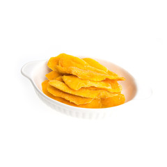 Dried Mango or Dried Mango slices on a background new.
