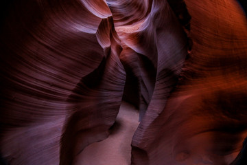 Amazing View to the Antelope Canyon Curves, Arizona, USA