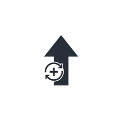Get. Arrow pointer. Vector icon on a white background.