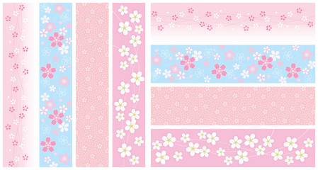 桜の柄・セット（縦と横）