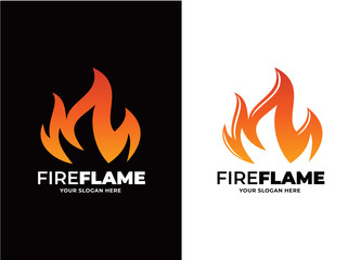 fire flame logo vector template