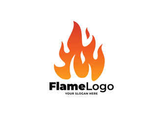 fire flame logo vector template