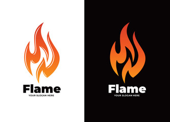 fire flame logo vector template