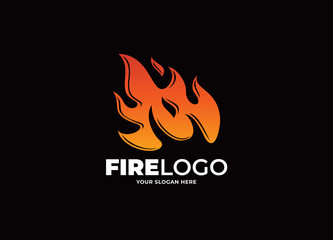 fire flame logo vector template