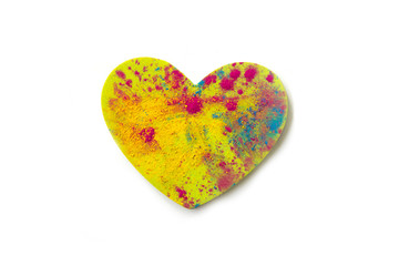 Colorful heart on  white background. Concept love,.