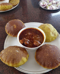 Famous Kombdi vade, Spicy Chicken dish in Kokan of Maharashtra, India.