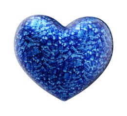 Blue Heart with clipping path - 3D illustration