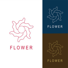 Vector abstract flower. Flower logo. Wedding logo. Spa, yoga and relax concept