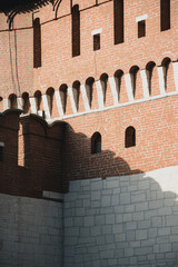 The game of shadows on the walls of the fortress