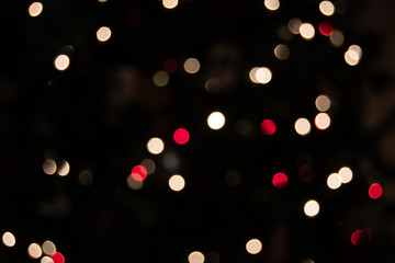 Out of focus holiday lights for background