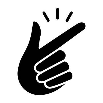 Snap your fingers or finger snapping hand gesture flat vector icon for apps and websites