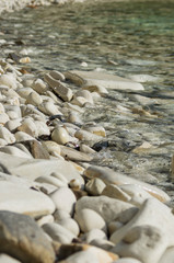 Pebble beach on the Black sea.