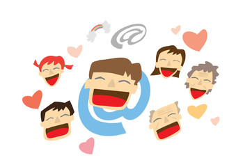 Image that communicates happily with family.  a happy family