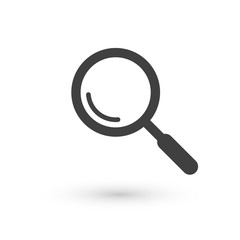 Search icon. Magnifying glass. Magnifier or loupe symbol