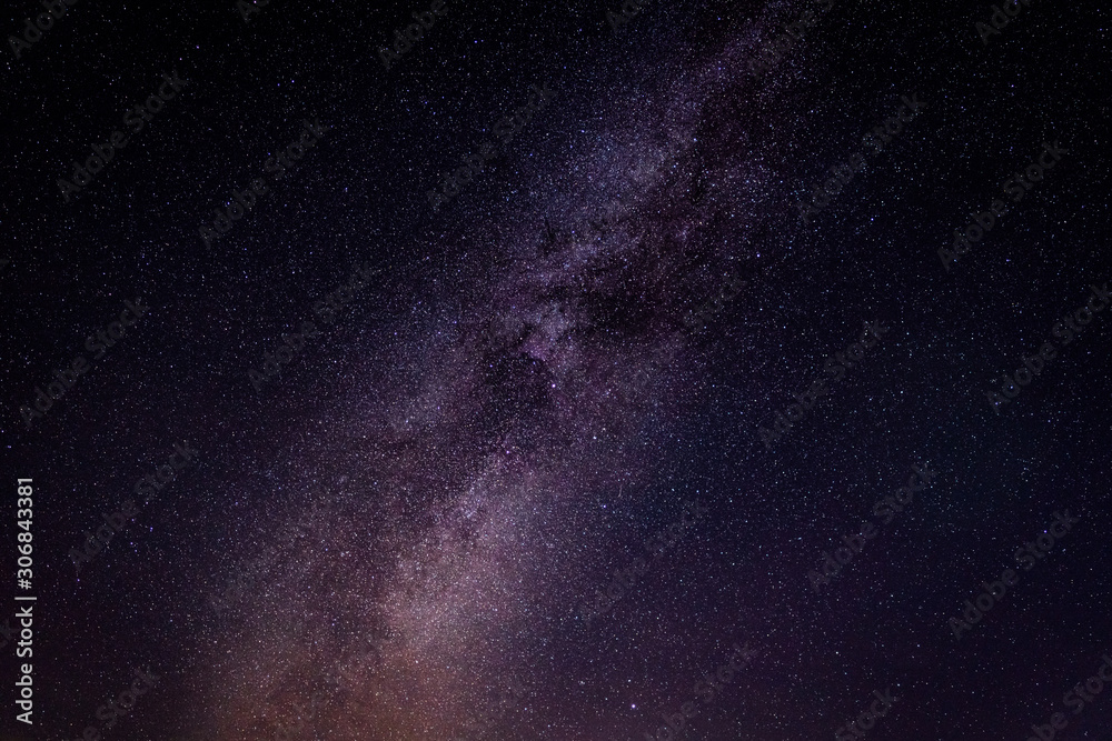 Wall mural night sky with stars and milky way galaxy in outer space, universe background