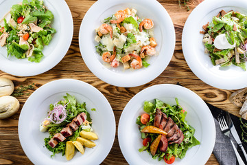 Enjoy your meal. Set of mixed food