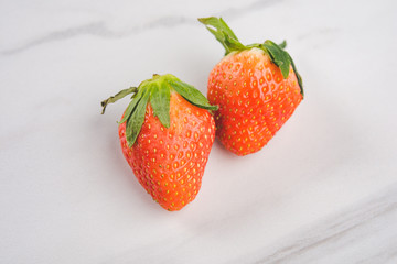 strawberries on white background