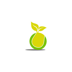 vector of nature tennis ball logo eps format