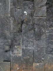 Gray rectangle natural stone as wall finishing material