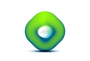 Square geometric banners with 3d smooth blend effect. Digital technology trendy icon design. Vector Illustration For Wallpaper, Banner, Background, Card, Book Illustration, landing page